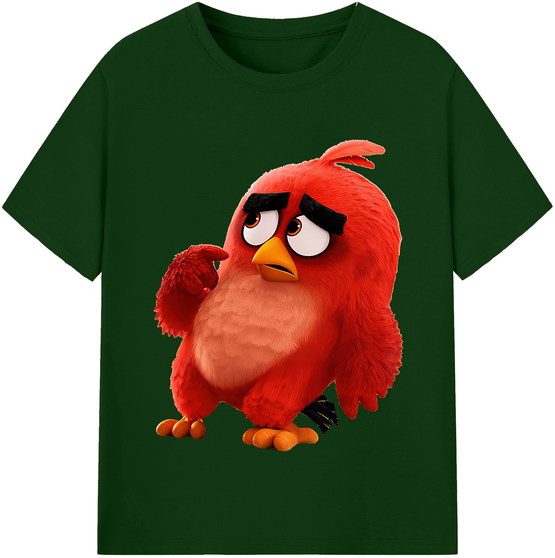 （画像用） Angry Birds アングリーバード 綿100％半袖Tシャツ（フロントプリント）